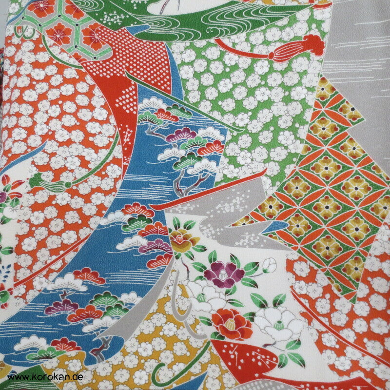 Kicho Vorhang Patchwork Komon Kimono
