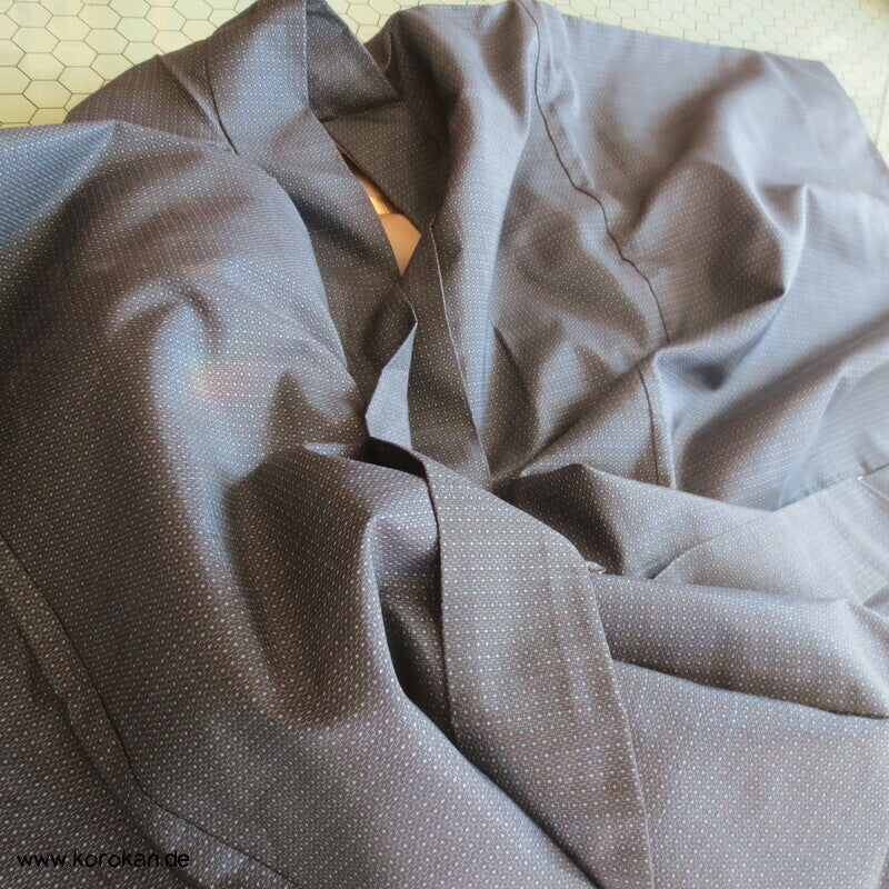 gewebter Tempel Seidenjacquard Futter, Haori Kimonojacke Kikko Kasuri Tsumugi Seide