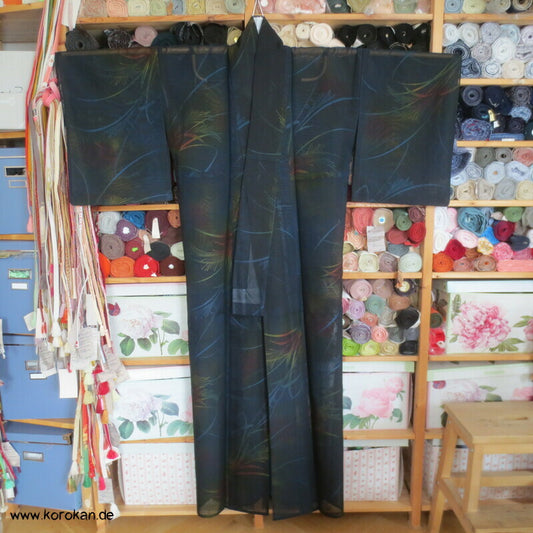 gewebte Gräser Hitoe Kimono, Sha Seide