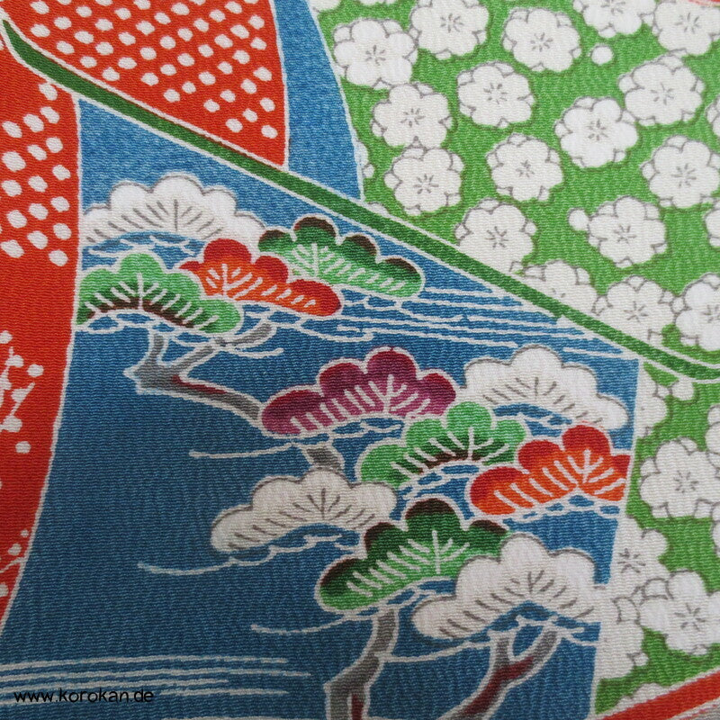 Kicho Vorhang Patchwork Komon Kimono