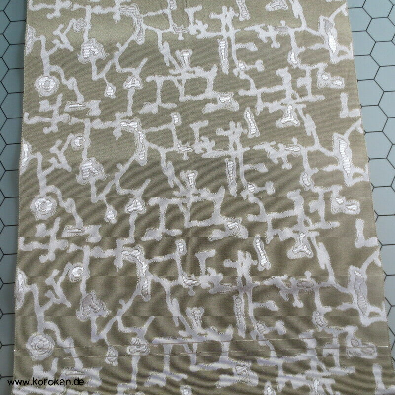 abstrakte Ranken Obi Seidenrips Jacquard