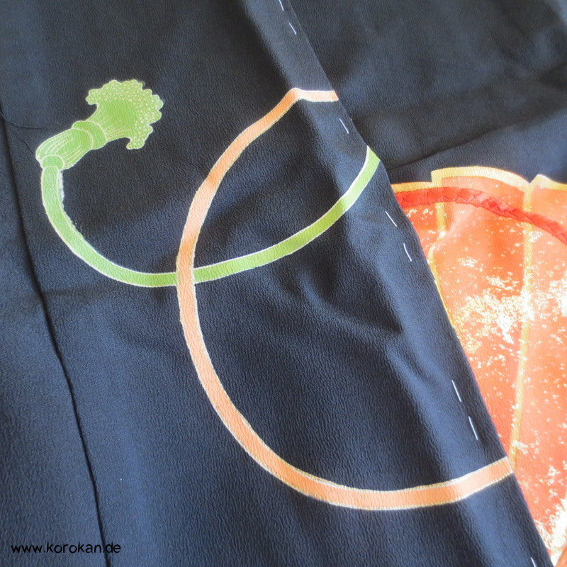 Tomesode Fächer, üppige Stickerei Seiden Kimono Karieba
