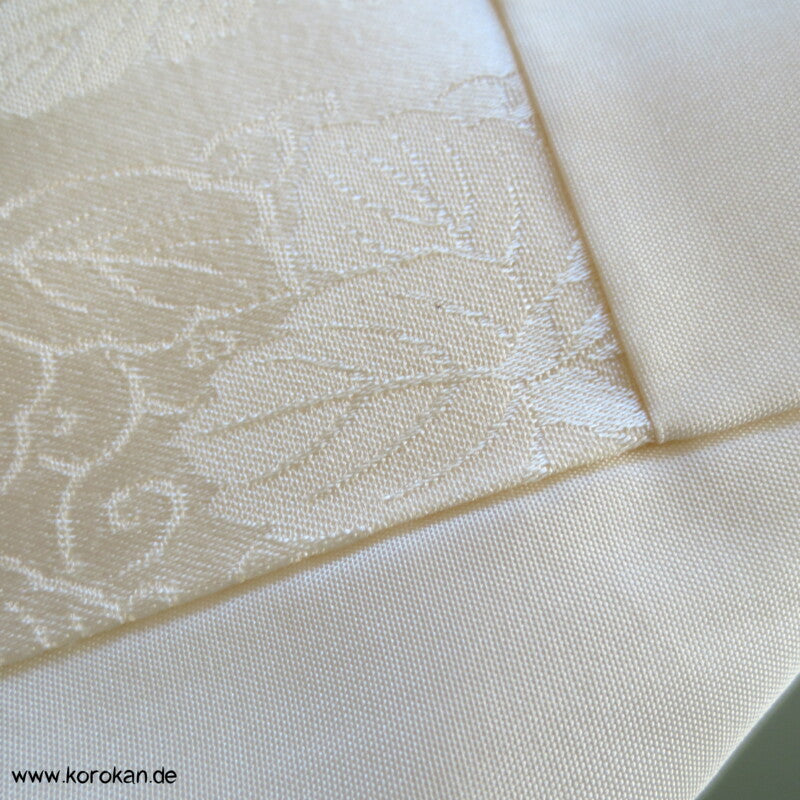 gestickte Wellen, Chrysanthemen, viele Details Seiden Furisode