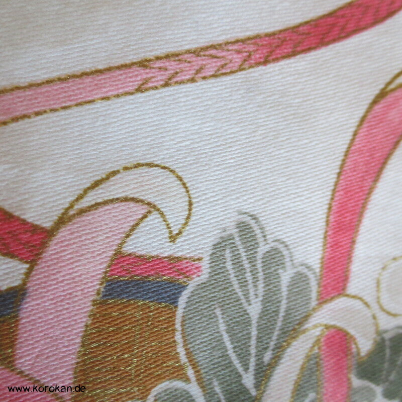 Blumenstrauß Chrysanthemen Nemaki - japanischer Baumwoll Schlaf Kimono