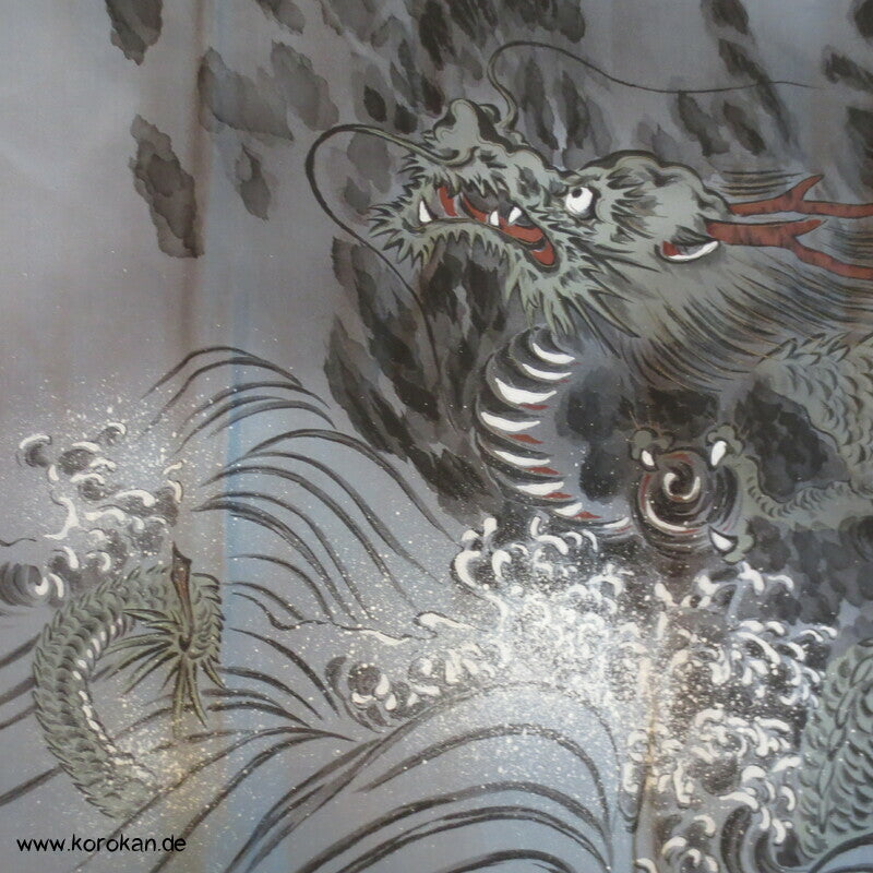 gemalter Drachen, Seide, Juban Unterkimono