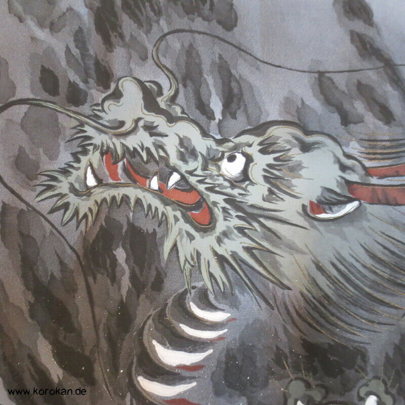gemalter Drachen, Seide, Juban Unterkimono