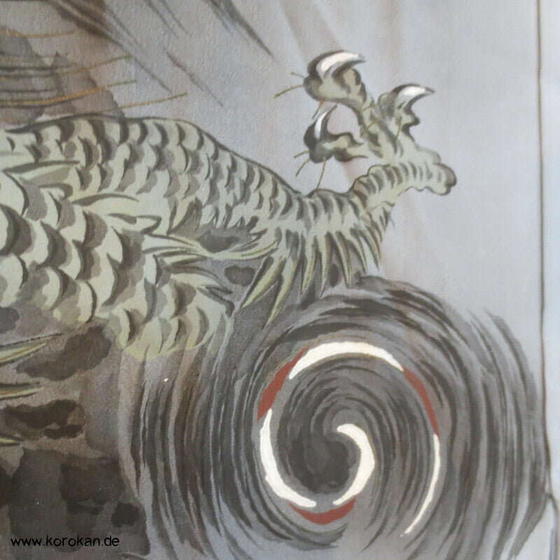 gemalter Drachen, Seide, Juban Unterkimono
