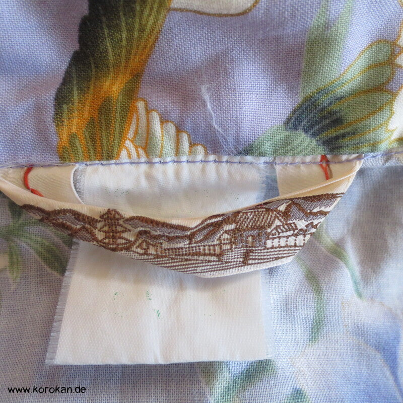 Yukata Baumwoll Kimono, Blumen und Vögel auf flieder