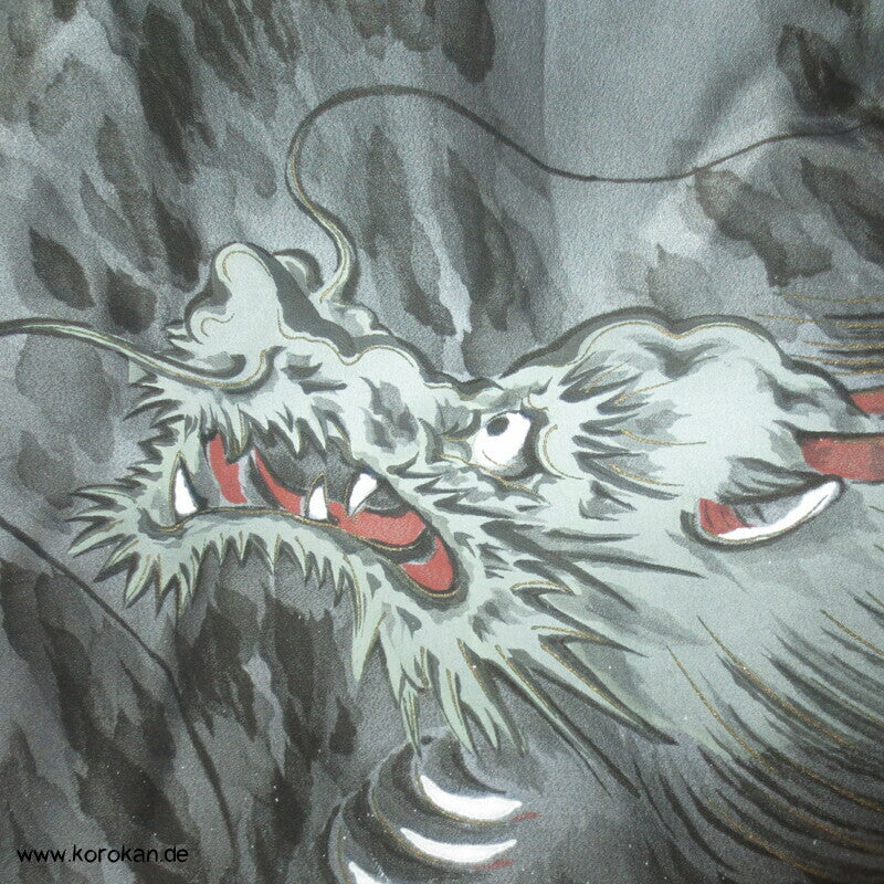 gemalter Drachen, Seide, Juban Unterkimono