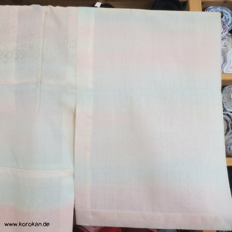 pastellige Hydrangea Wollmuslin Juban Unterkimono