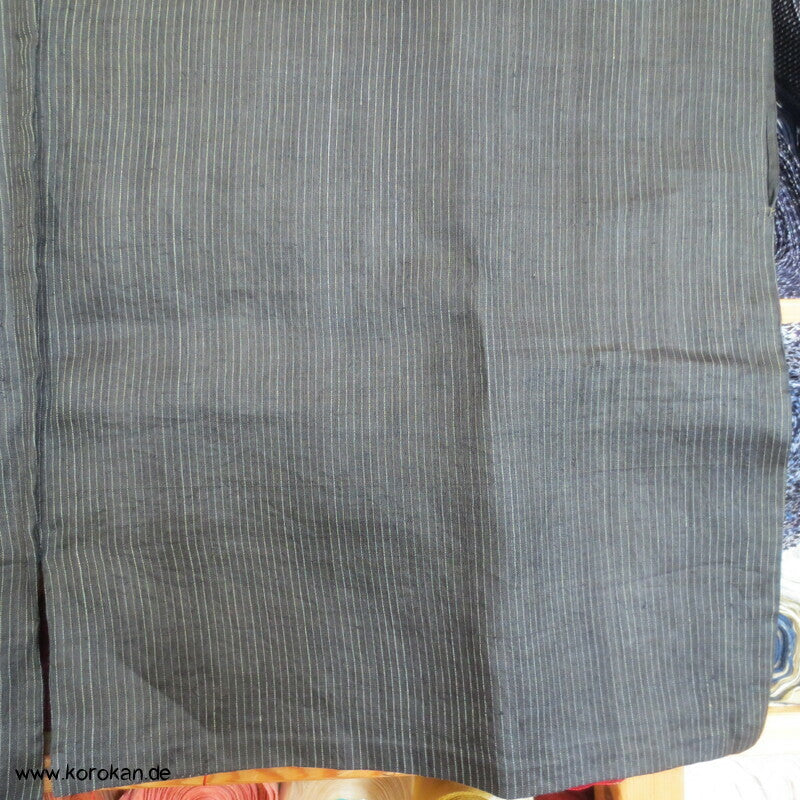 feinst gestreifter Ramie / Seide / Hanf Hitoe ungefütterter Kimono