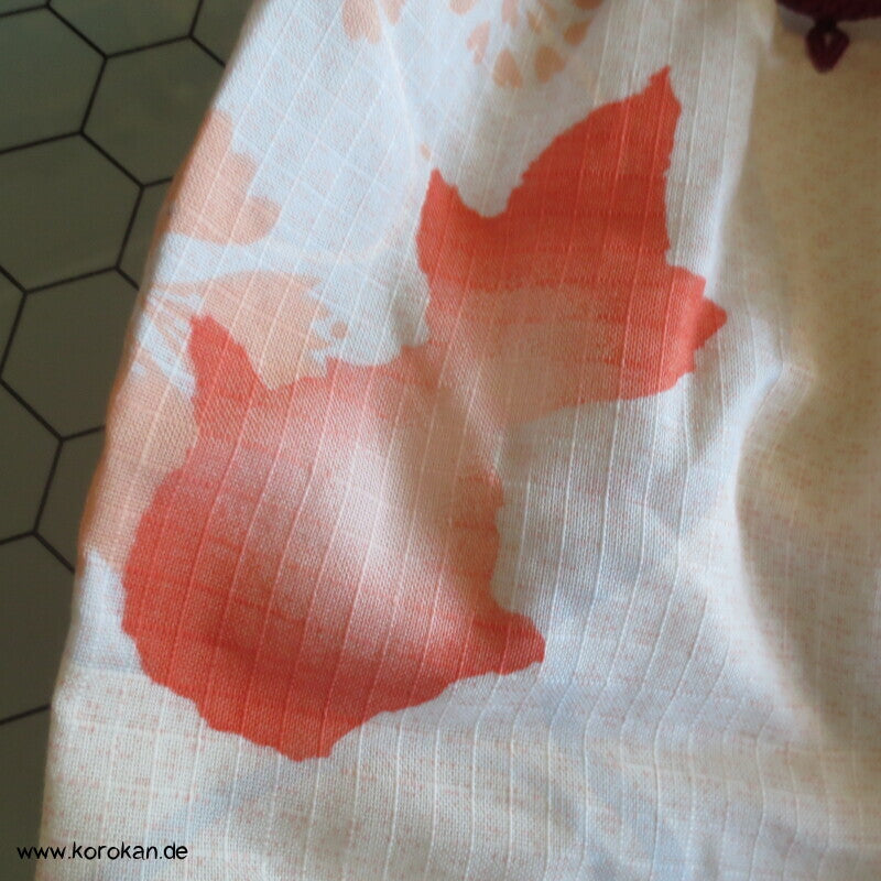 Kinchaku Zugbeutel - Tasche Baumwolle für Yukata Kimono, Goldfisch