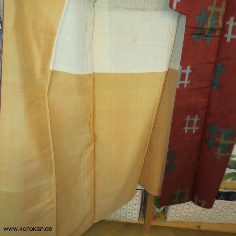 Igeta Kasuri Meisen Seiden Kimono mit Baumwollfutter