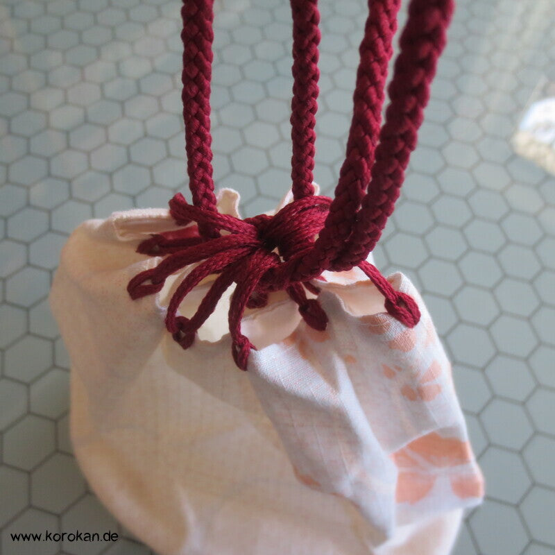 Kinchaku Zugbeutel - Tasche Baumwolle für Yukata Kimono, Goldfisch