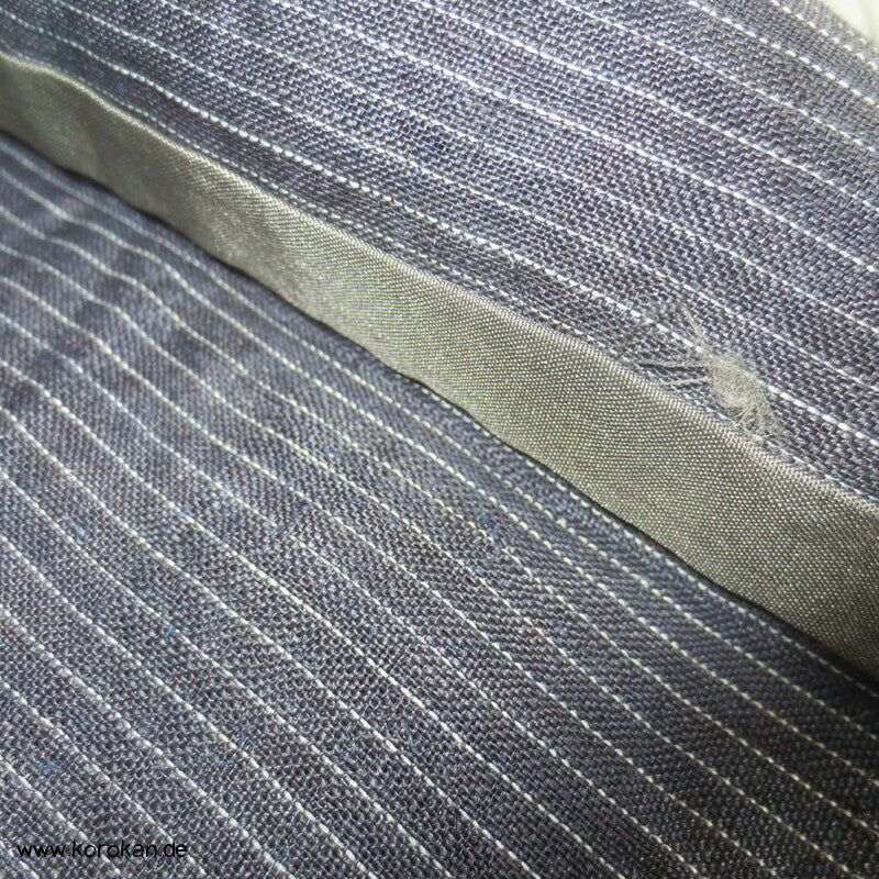 feinst gestreifter Ramie / Seide / Hanf Hitoe ungefütterter Kimono