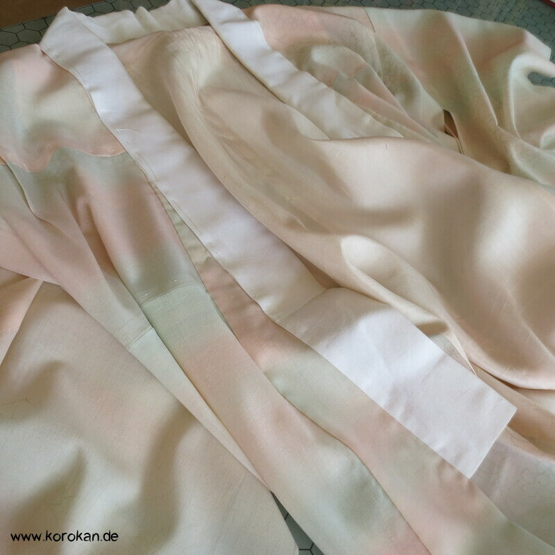 pastellige Hydrangea Wollmuslin Juban Unterkimono