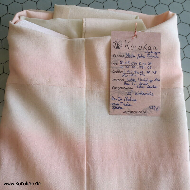 pastellige Hydrangea Wollmuslin Juban Unterkimono