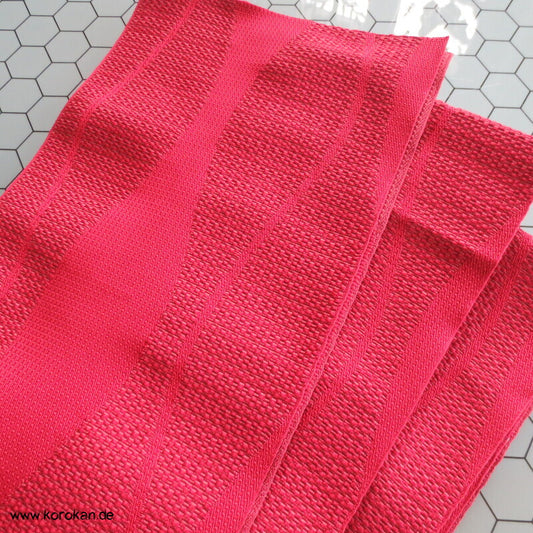 Hanhaba Obi Kimonogürtel, Tatewaku in himbeerrot