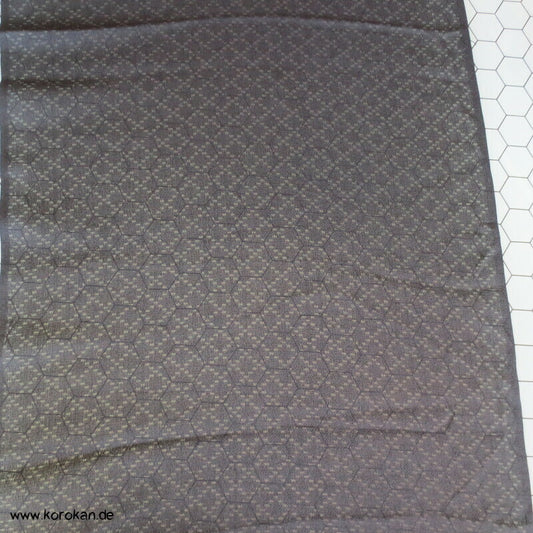 schwarzes Drehergewebe Seidenmaterial, Sha Georgette, Diagonalkaro