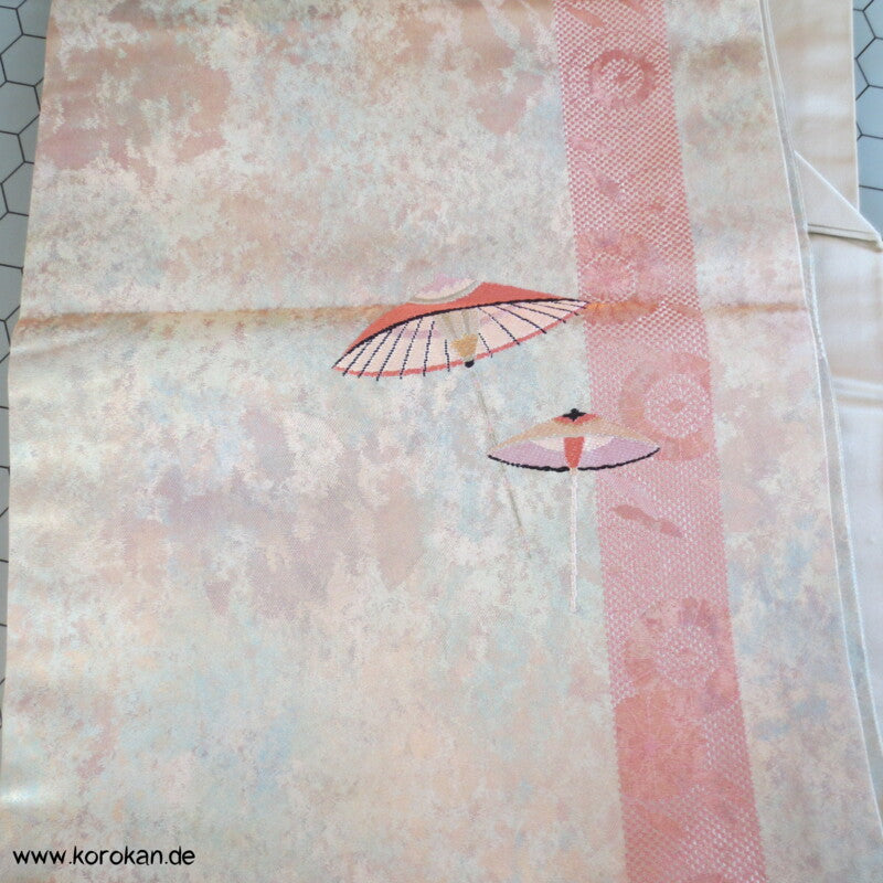 Bangasa Papierschirme Nagoya Brokat Obi - pastell - glänzend