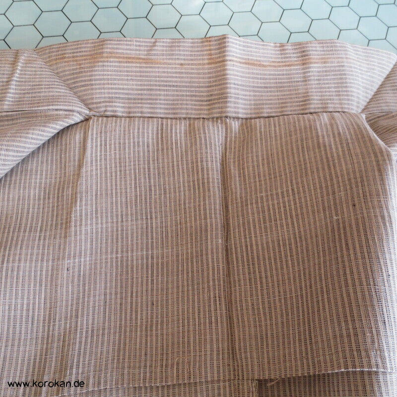 heller Hanfstreifen Hitoe ungefütterter Kimono