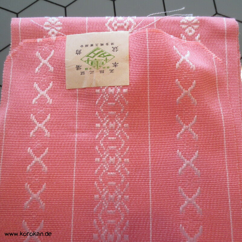 Datejime Kimono Bindeband - rosa Hakata Seidenrips