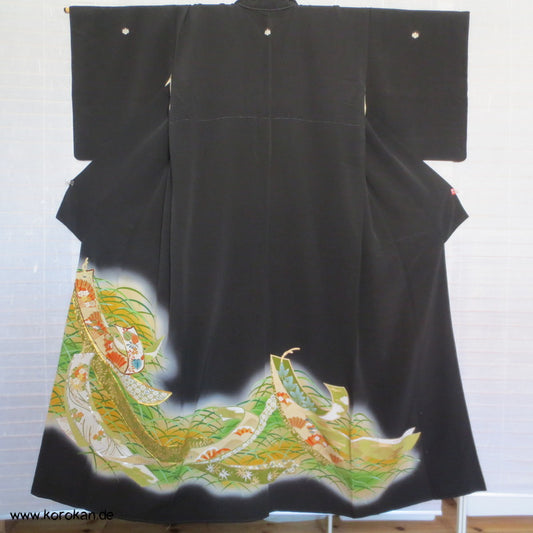 Tanzashi Bündel Tomesode Seiden Kimono