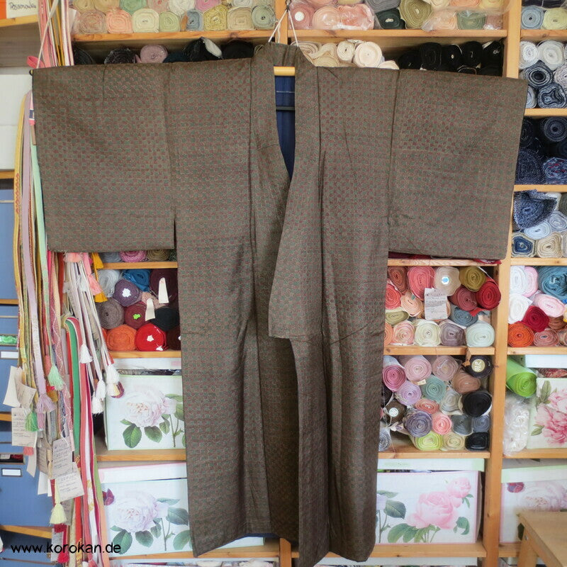 japanischer Hausmantel - Seide, gepolsterter Komon Kimono für Männer