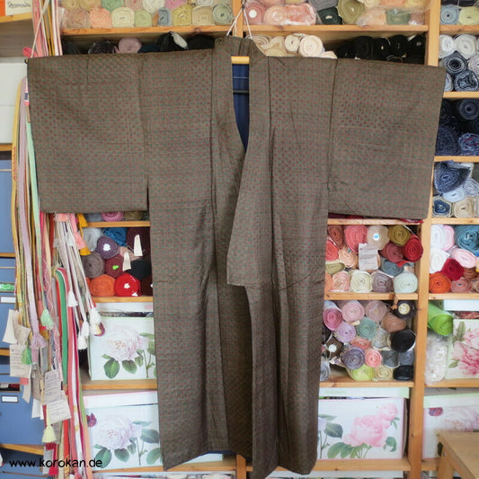 japanischer Hausmantel - Seide, gepolsterter Komon Kimono für Männer