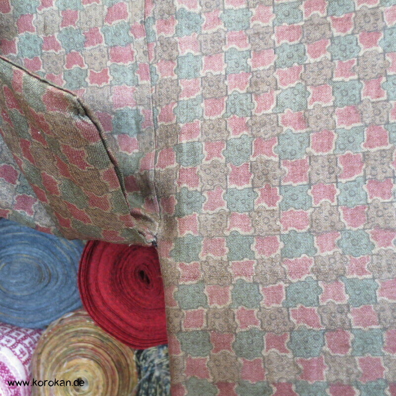 japanischer Hausmantel - Seide, gepolsterter Komon Kimono für Männer