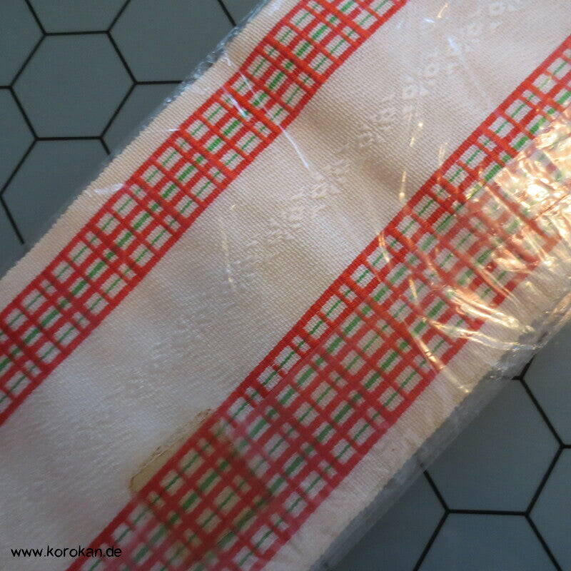 Datejime Kimono Bindeband - mit Karostreifen auf weiß