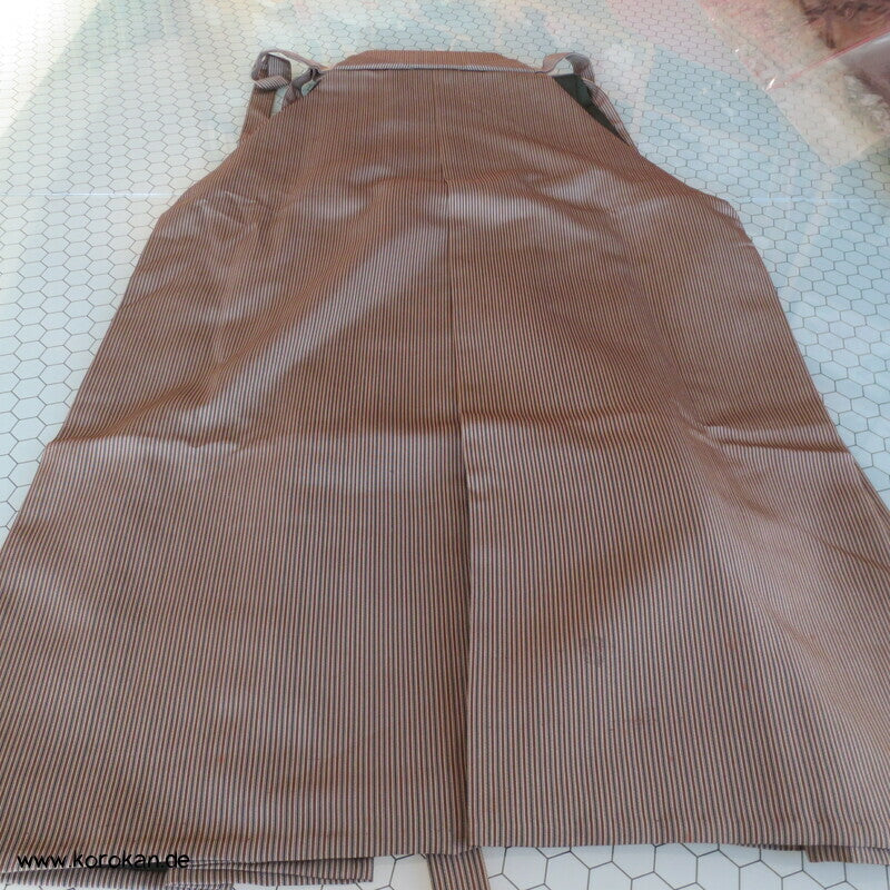 blau - rotbraun, beige gestreifte Hakama Kimonohose - Andon - Rock - Typ
