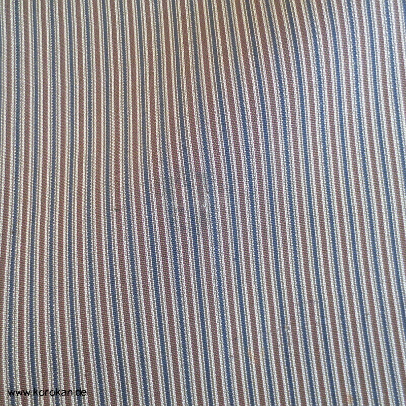 blau - rotbraun, beige gestreifte Hakama Kimonohose - Andon - Rock - Typ