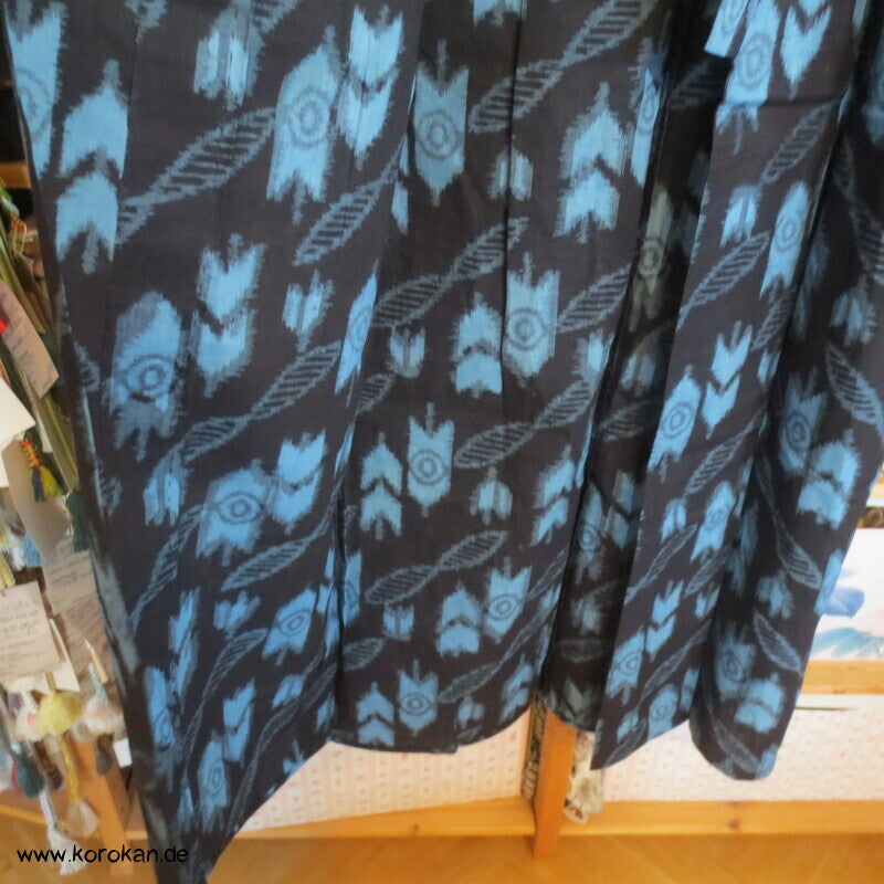 Kurume Kasuri Baumwolle Hitoe Kimono  - Pfeilmuster, Boro