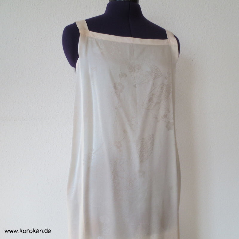 Juban Fächer Seide Unterkleid, halbtransparent