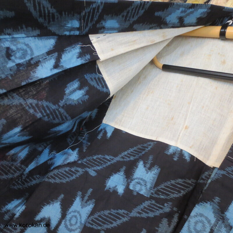Kurume Kasuri Baumwolle Hitoe Kimono  - Pfeilmuster, Boro
