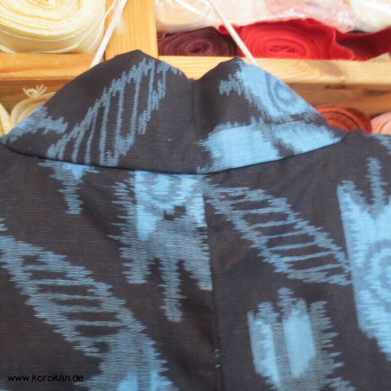 Kurume Kasuri Baumwolle Hitoe Kimono  - Pfeilmuster, Boro