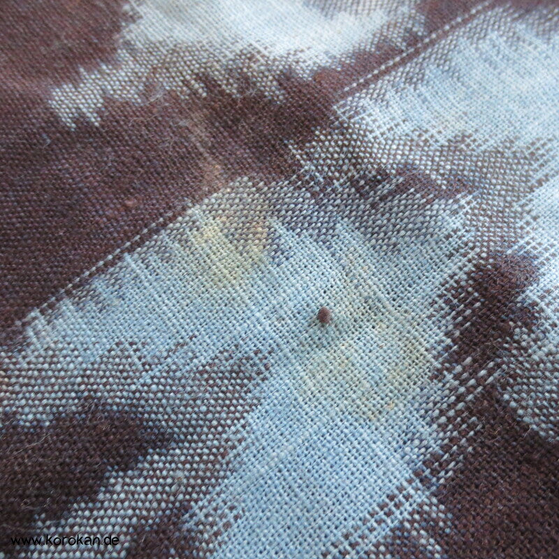 Kurume Kasuri Baumwolle Hitoe Kimono  - Pfeilmuster, Boro