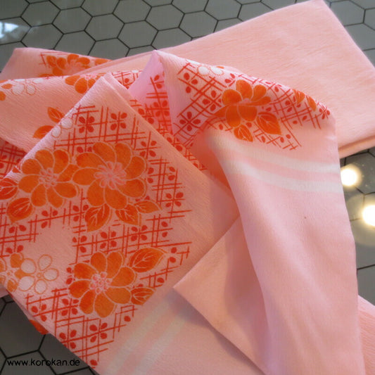 Datejime Kimono Bindeband - Mittelverstärkung, Blütendruck, mit Tasche