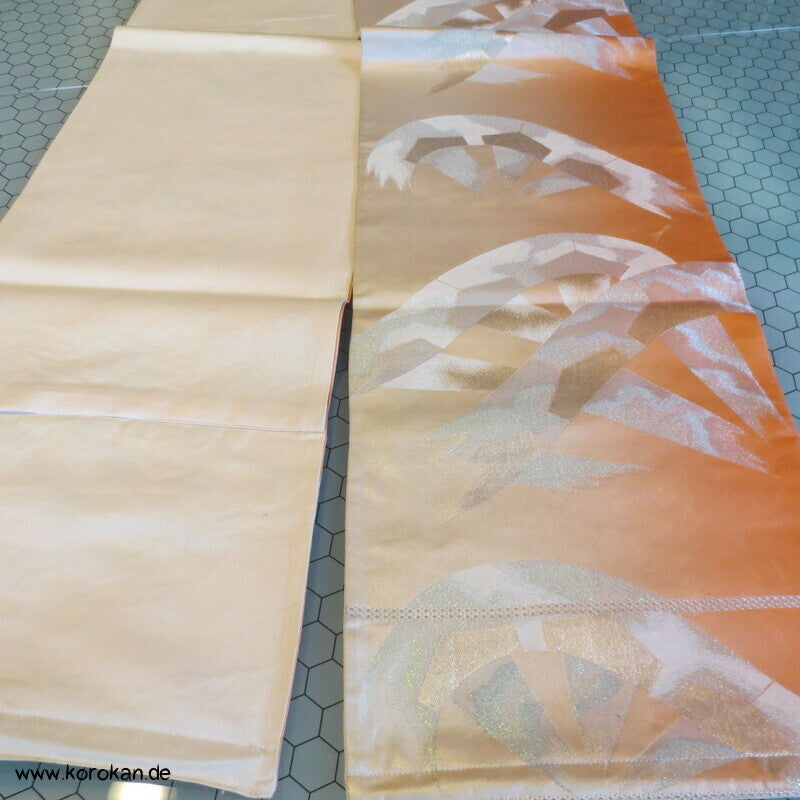 Upcycling Seidenbrokat Vorhangschal aus Fukuro Obi