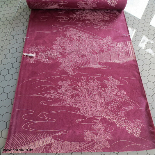 Gartenlandschaft Wolle/ Seide Kimono Damast