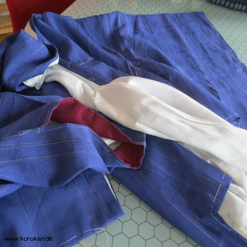 Sha Seide mit leichtem Lurex Faden Komon Kimono