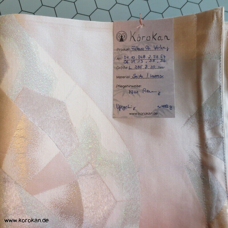 Upcycling Seidenbrokat Vorhangschal aus Fukuro Obi
