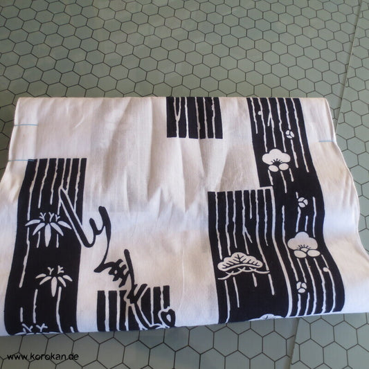 japanischer Yukata Baumwoll Stoff klassische Motive, originalgeheftet