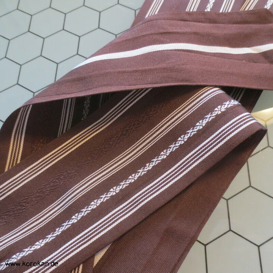 Datejime Seiden Kimono Gürtel Hakata braun