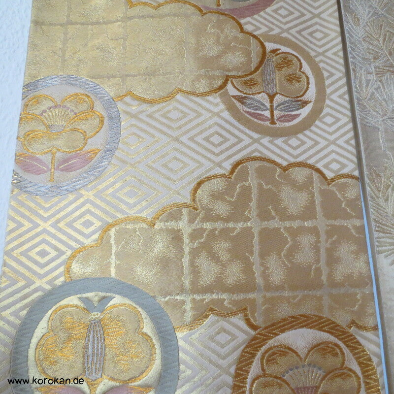 Upcycling Seidenbrokat Vorhangschal aus Fukuro Obi