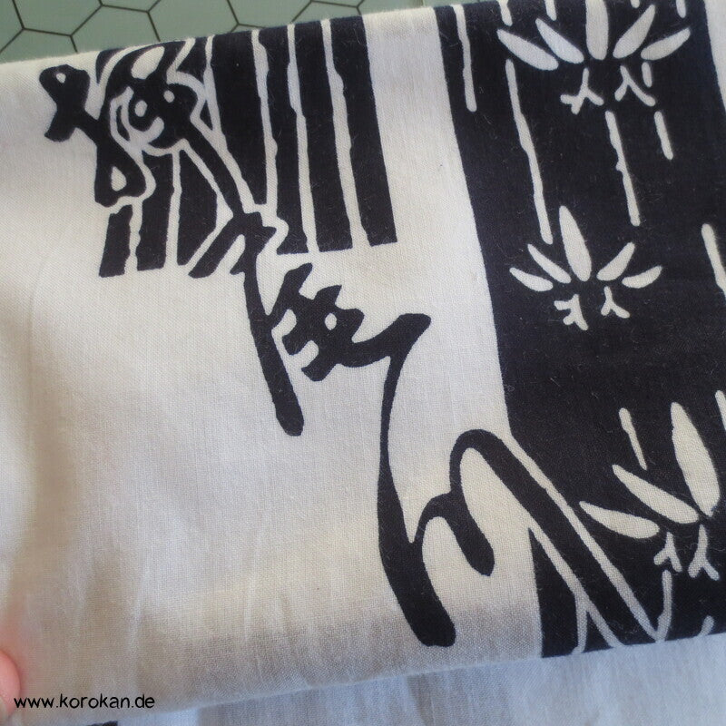 japanischer Yukata Baumwoll Stoff klassische Motive, originalgeheftet