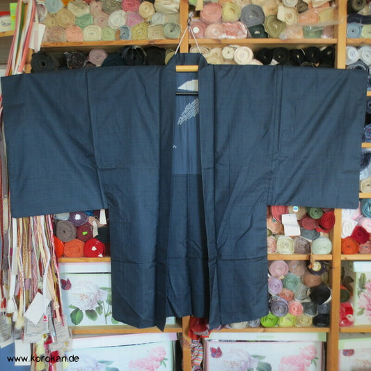 Bambus Shibori Futter Haori Kimono Jacke, Tsumugi Seide