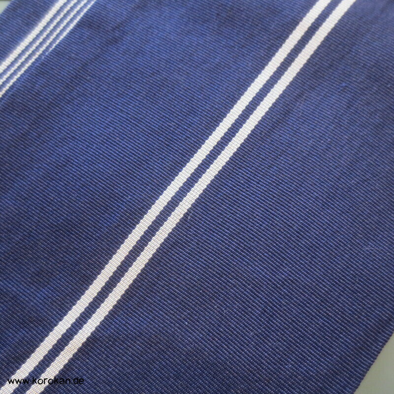 Kaku Obi / Datejime Seiden Kimono Gürtel Hakata Blau