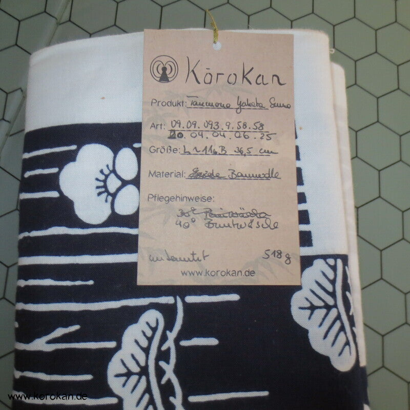 japanischer Yukata Baumwoll Stoff klassische Motive, originalgeheftet